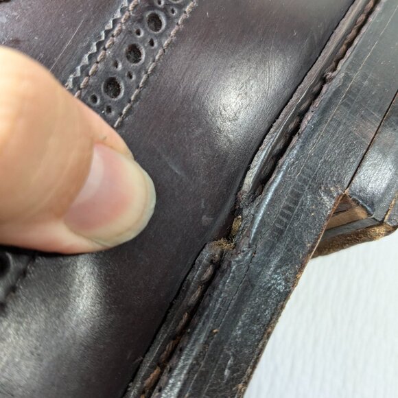 Alden‎ 975 Shell Cordovan Leather Men\'s sz 11.5 B/D Long Wing Blucher Shoes READ main image 12